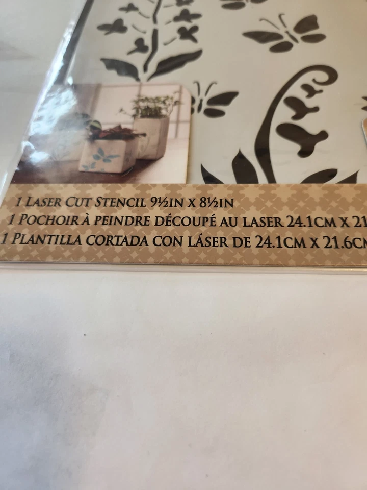 Plantillas reutilizables de flores silvestres y mariposas FolkArt de 1 pieza 8 1/2" x 9 1/2" nuevas Foto 3 de 4