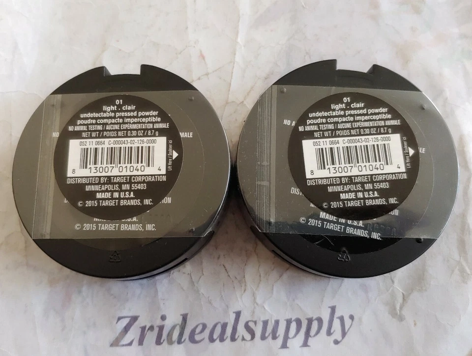 Sonia Kashuk Undetectable Pressed Powder 01 Light SEALED PACK OF 2 - Image 2 of 2