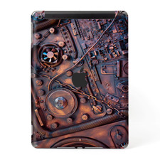 Skins Decal Wrap for Apple iPad 9.7 2017 Steampunk Metal Panel Vault Fan Gear