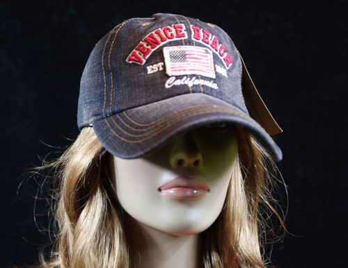 Unisex Baseball Cap Vintage Caps Denim Structured Jean USA Flag Hats Cotton Blue - Picture 3 of 8