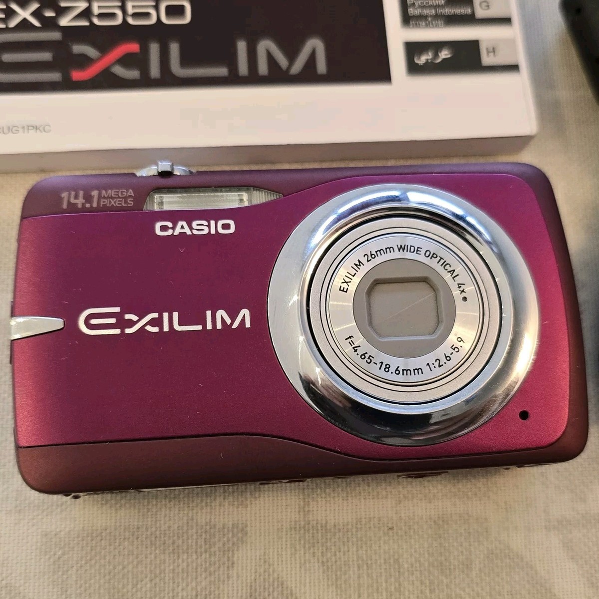 CASIO EXILIM EX-Z550 Pink Digital Camera 14.1MP 4x Zoom 3.0 inch