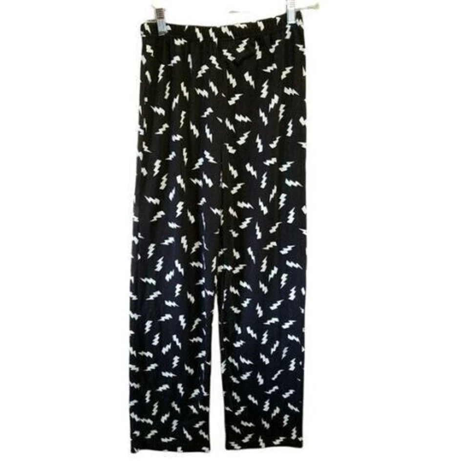 Pantalones de pijama Joe Boxer para niñas talla XL negro blanco estampado de rayos Foto 4 de 4