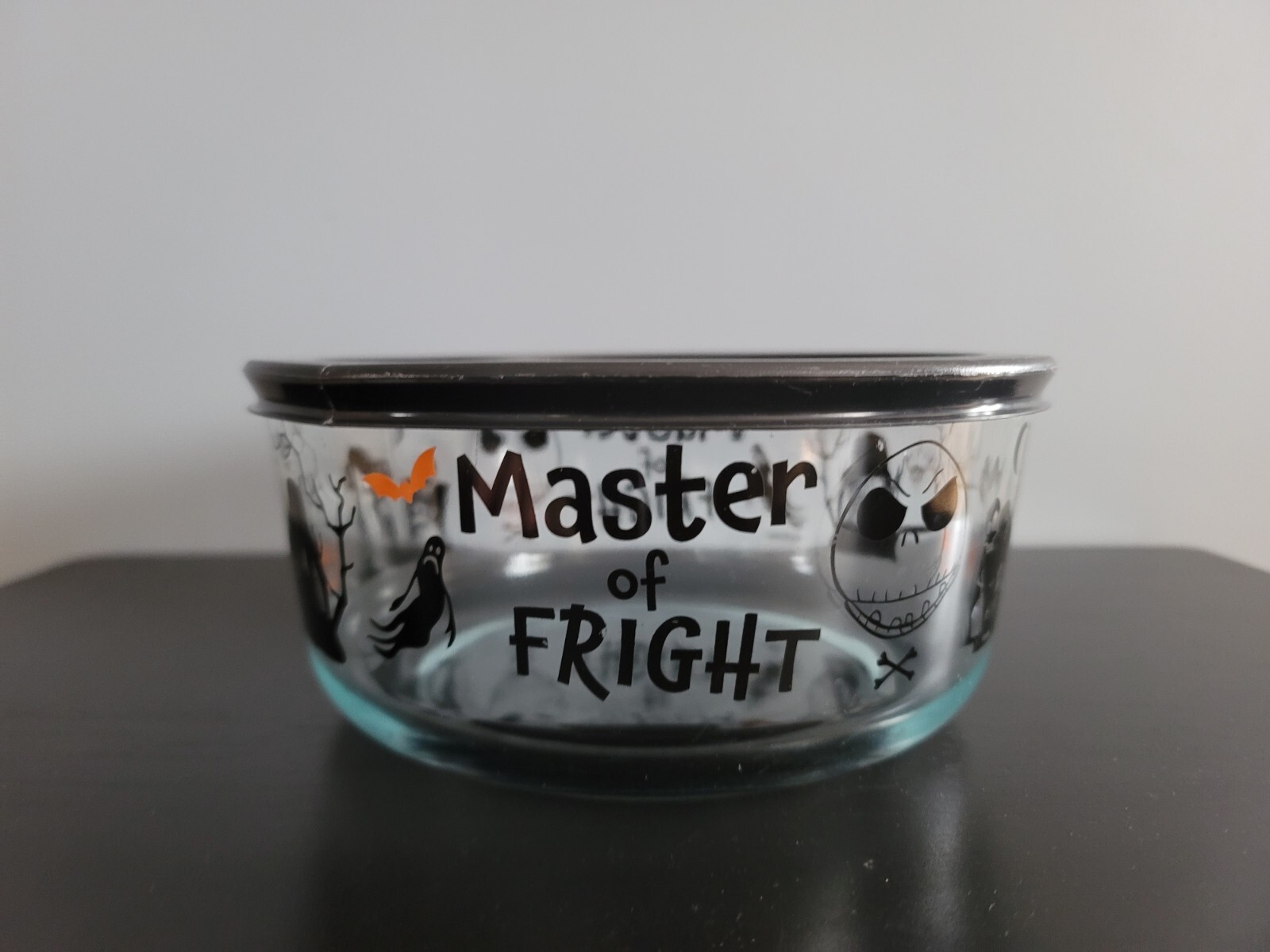 Pyrex Nightmare Before Christmas Master of Fright Glass Storage Bowl