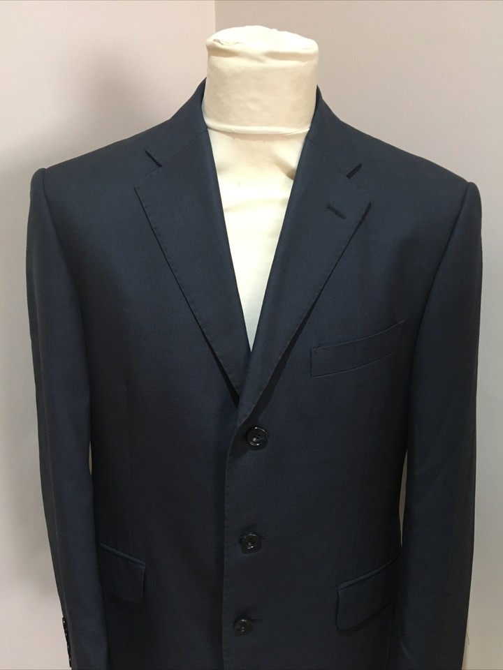 Mens M&S Blazer Size 40S 100 Wool Indigo Smart/Evening Jacket eBay