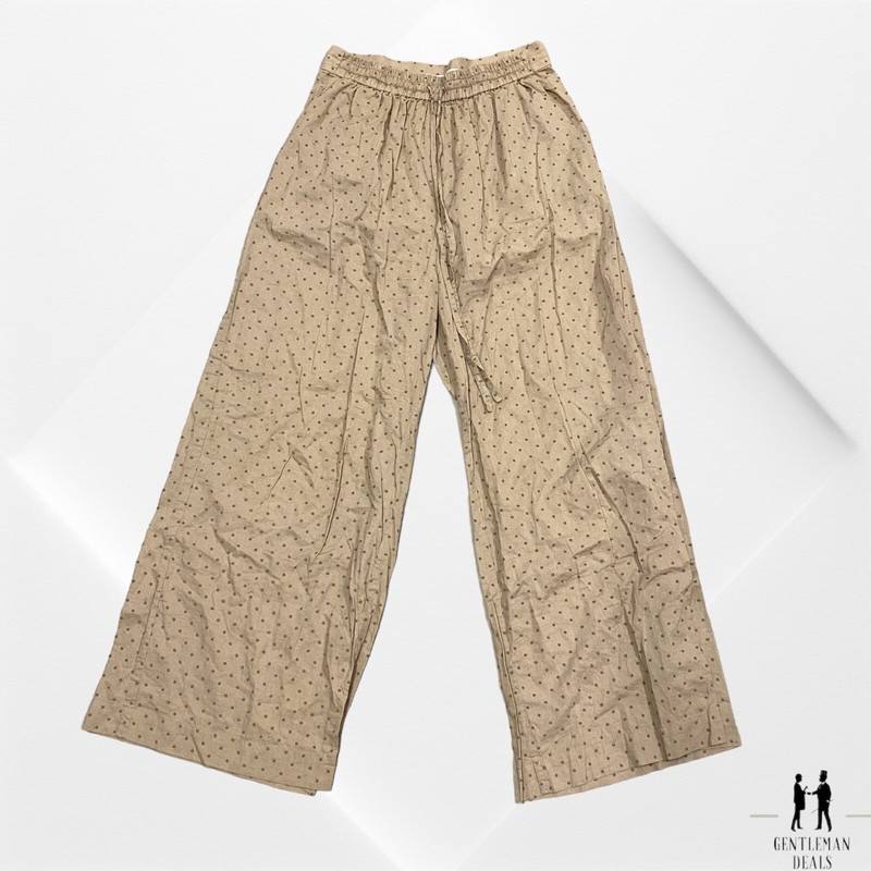 Marysia Resort Swim Beige Khaki Swiss Dot Cotton Montauk Pants XS Extra S $391