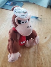 Vintage 1997 BD A Nintendo Super Mario 64 DONKEY KONG Bean Bag Plush Doll w/Tag
