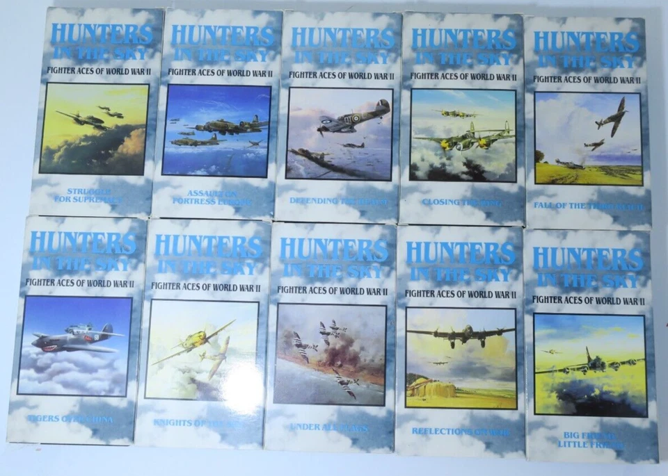 Hunters In The Sky VHS Set Fighter Aces of WWII Airplane Collection Lot of 10 - Image 2 of 4