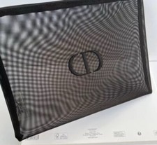 Christian Dior Novelty pouch CD logo black mesh case purse BNIB limited clutch