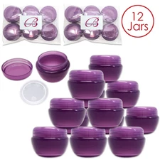 Beauticom® (12 Pieces) 50G/50ML High Quality Purple OV Container Jars 