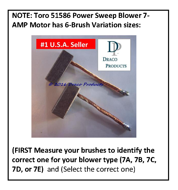 Fix Toro 51585 or 51586 or 51591 Power Sweep Blower 7-AMP Carbon
