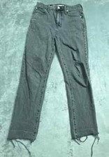 Madewell The Perfect Vintage Jean Women's Size 26 Gray Straight Distressed
