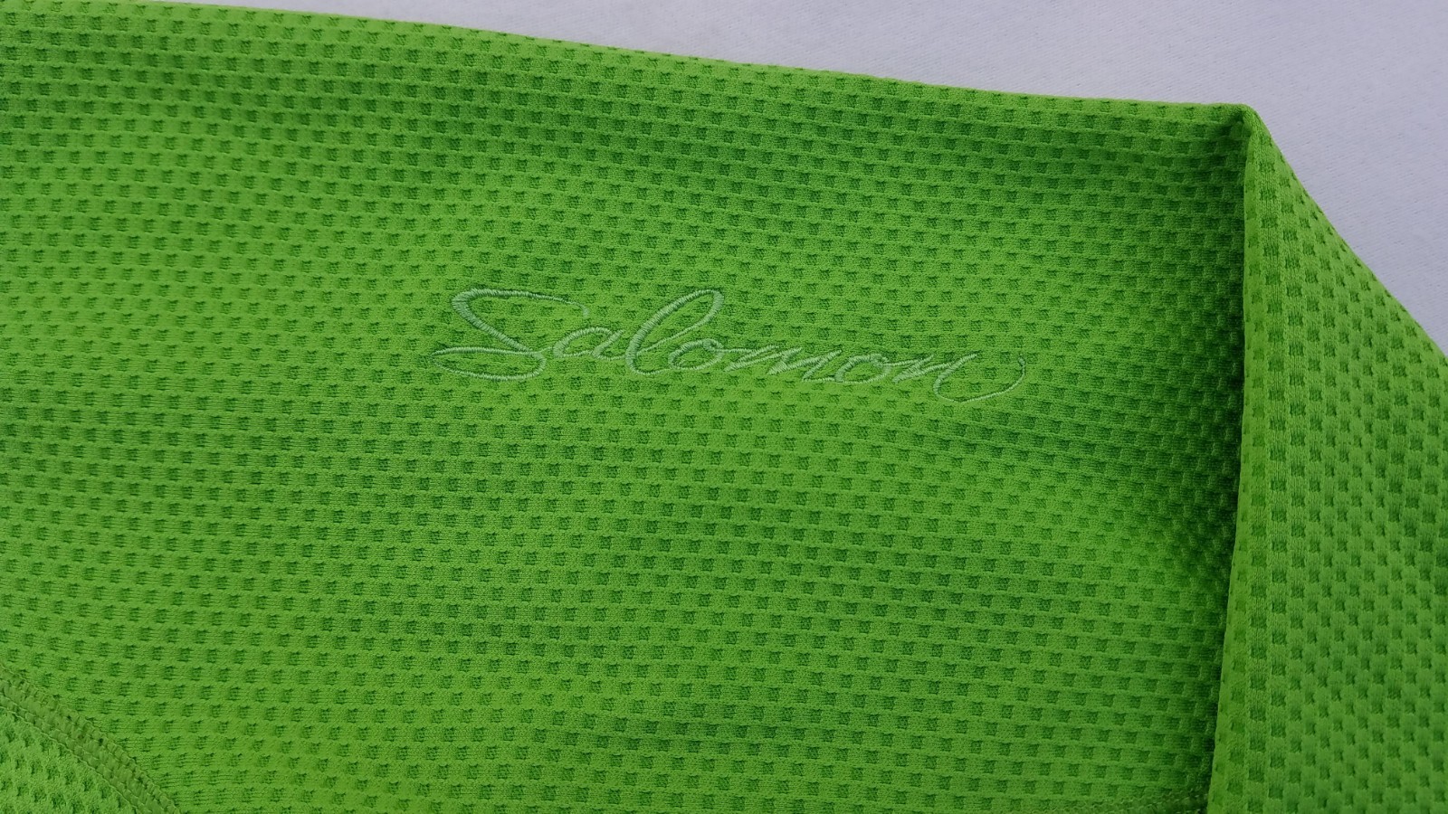 Salomon camicia donna maglia manica lunga piccola verde quarto zip