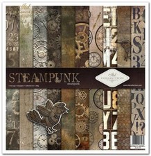11.8" x 12.1" scrapbooking cardstock paperpad Steampunk 11 sheets 200gsm