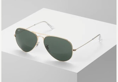 Ray-Ban Aviator Classic RB3025 L0205 58-14 Gafas de Sol para Hombre - Oro/Verdes