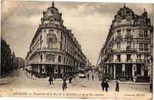 Old postcard ORLÉANS - Perspective de la Rue de la Republique de la Rue Bannier (185157)