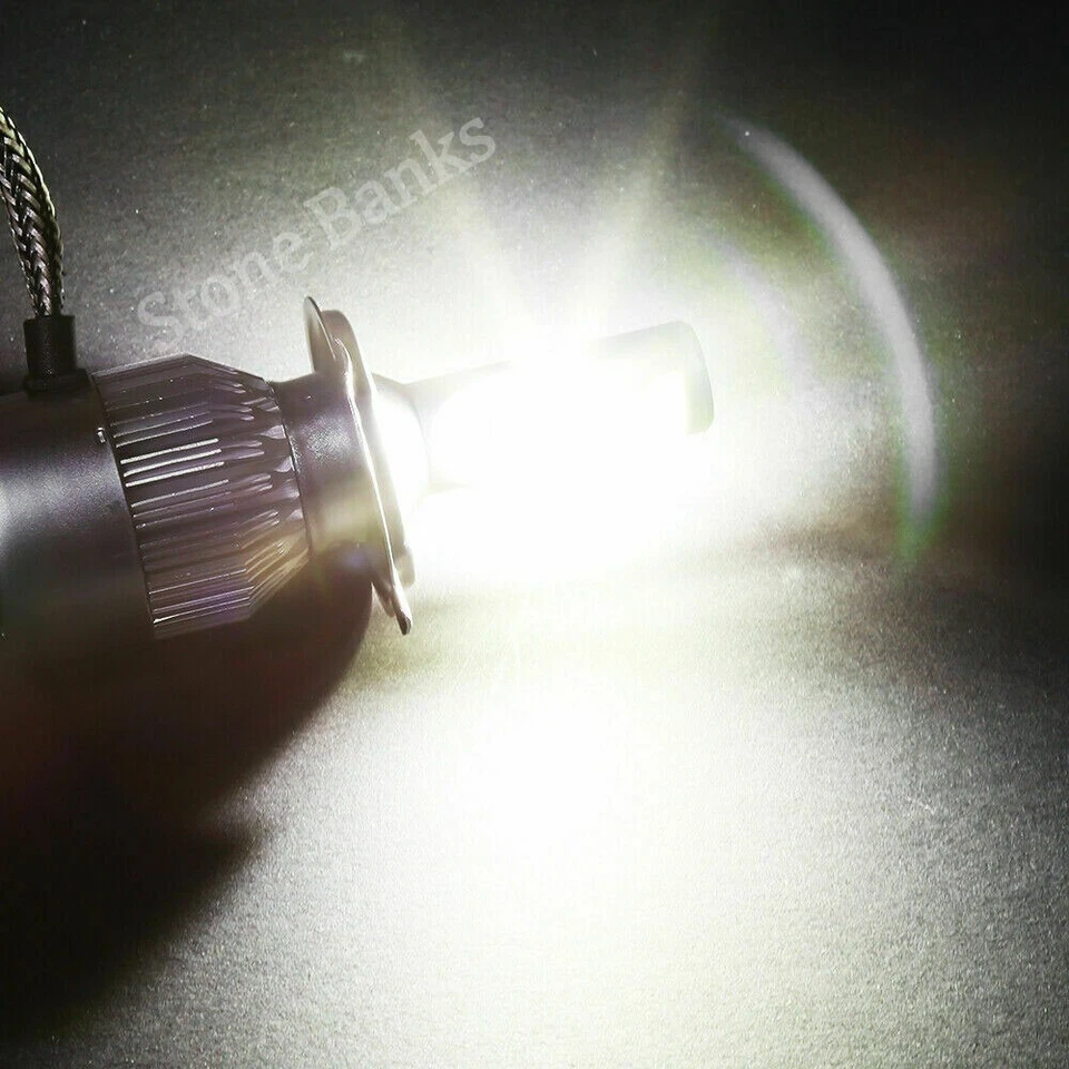 2x H4 HB2 9003 LED Kit de bombillas antiniebla/faro haz alto bajo 6000K súper blanco Foto 3 de 4