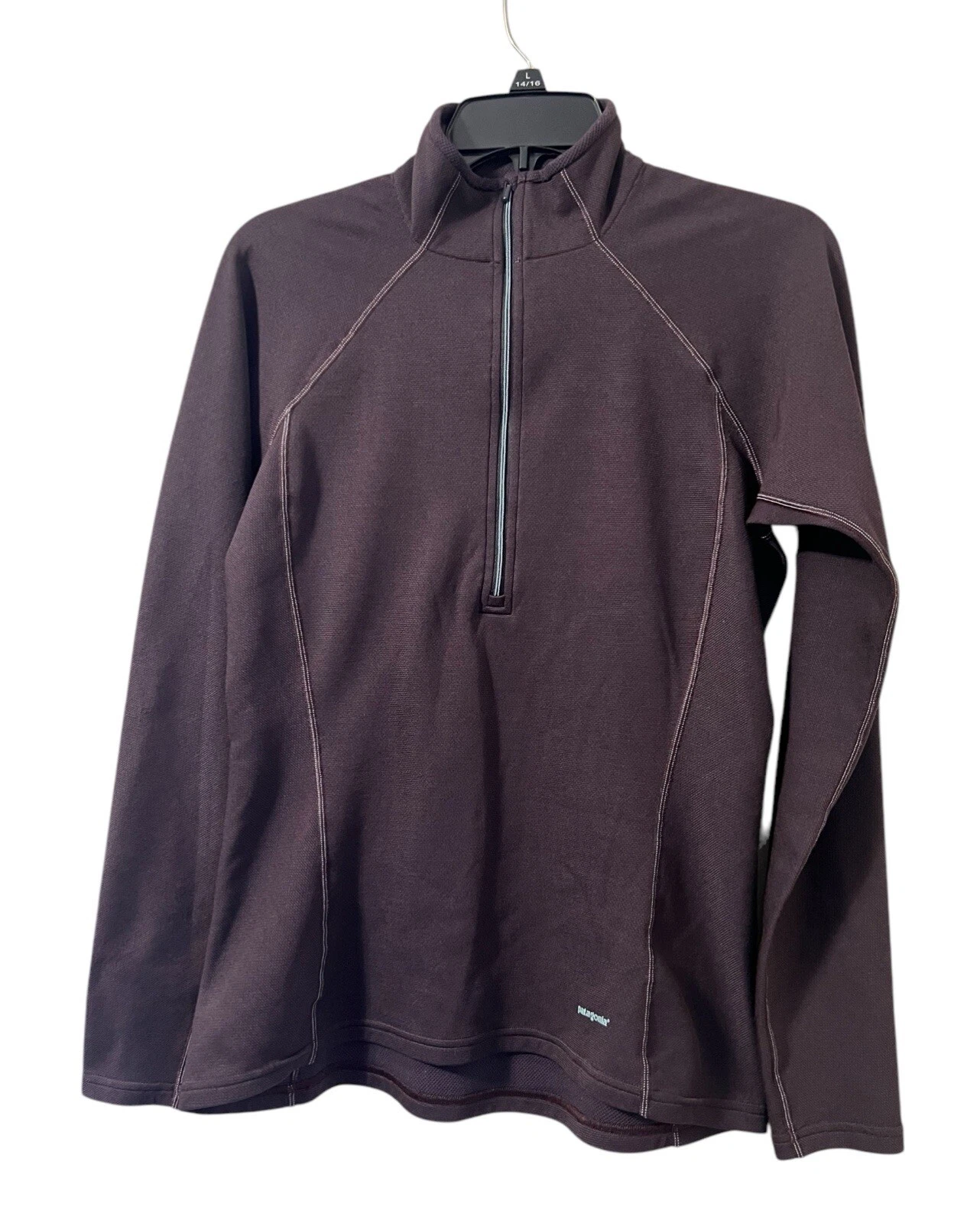 Patagonia Capilene 3 Half Zip-Neck Pullover Top Women’s M Dark Purple Midweig