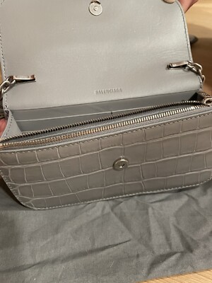 Balenciaga Gossip Wallet on Chain Bag (Grey) 100% Authentic