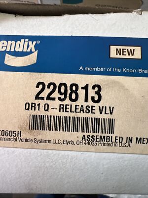 Genuine Bendix 229813 Qr1 Quick Release Valve for sale online | eBay