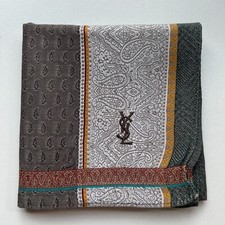 HANDKERCHIEF VINTAGE ART MEN'S POCKET SQUARE PAISLEY PLAIN COTTON 18" A0016 