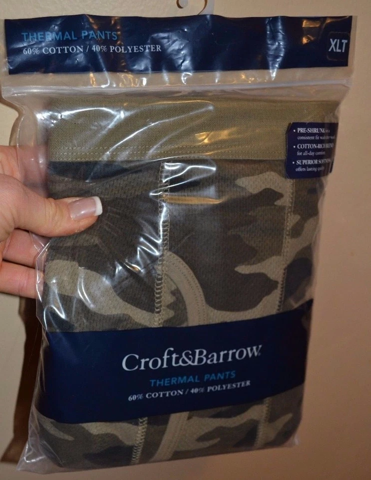 Croft & Barrow Ropa Interior Larga Pantalones Térmicos Capa Base Hombres Elige Talla y Color Foto 4 de 4