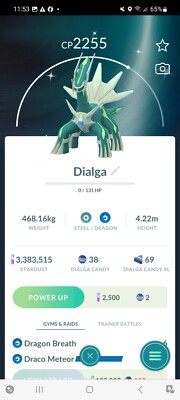 Pokemon Go Shiny Legendary Dialga 