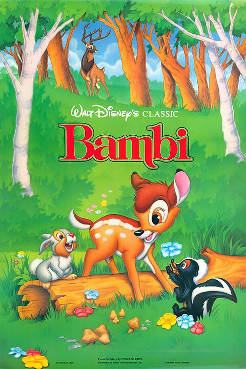 Bambi (1942) Movie Poster, Reproduction, SS, Unused, NM, Rolled | eBay