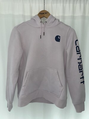 CARHARTT LAVENDER PURPLE HOODIE SWEATSHIRT WOMENS S SMALL RELAXED FIT  HOODED