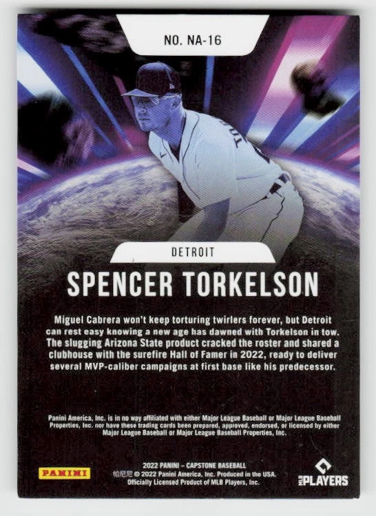 2022 Panini Capstone #NA-16 Spencer Torkelson New Age - Image 2 of 2