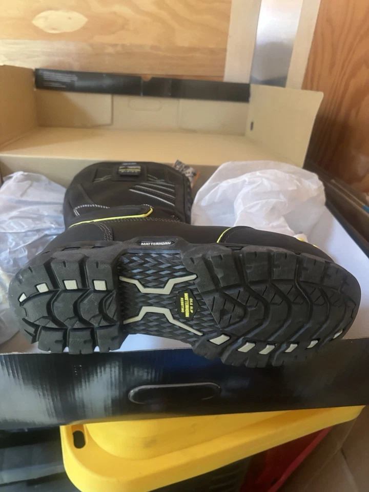 Botas de trabalho Matterhorn masculinas 15" MT704 Pull-On internas Metguard pretas tamanho 7W - Imagem 2 de 4