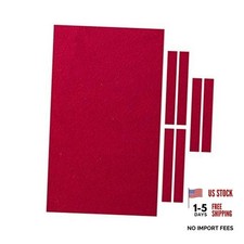 Billiard Cloth 9 ft Pool Table Felt with 6 Cushion Cloth Strip, Pre Cut Red