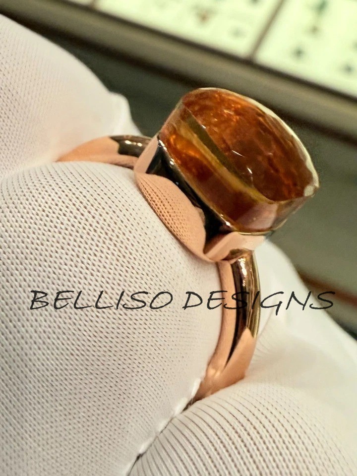 Pomellato Nudo Classic Ring 18k Rosé-/Weissgold Himmelblauer Topas (Full Set mit Original-Schatulle & Zertifikat) – Bild 7