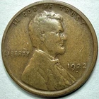 1922-D Lincoln Wheat Cent Penny Semi-Key Date, Circulated Good G Scratched #C16