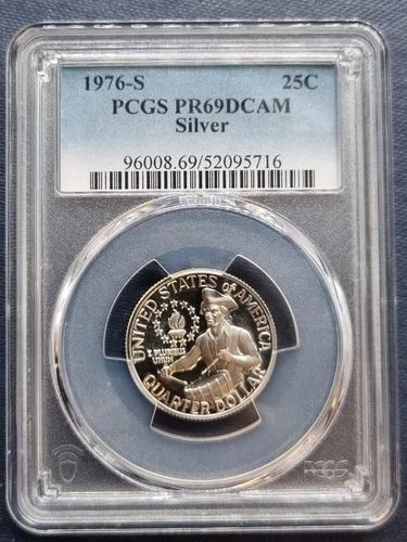 1976 S Bicentennial Washington Quarter 25c Silver PCGS PR 69 DCAM #98590