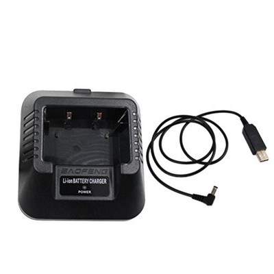 Desktop USB Ladegerät Adapter für   Radio UV 5R DM 5R BF F8HP Plus