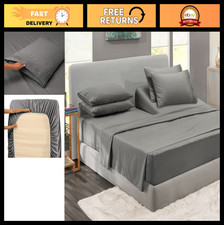 Luxury Flex Top King Sheet Set - 6 Piece Super Soft Bedding for Split King Bed,