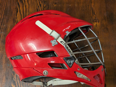 Cascade Pro7 Red Lacrosse Helmet Full Face Cage Size XL