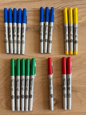 #ad #ad Vintage Sanford Sharpie Metal Clip Marker Lot 19 Extra Ultra Fine RARE NEW $47.24