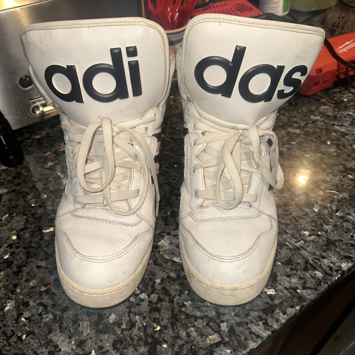 adidas × Jeremy Scott Big Tongue High Top Sneakers Men's Size US