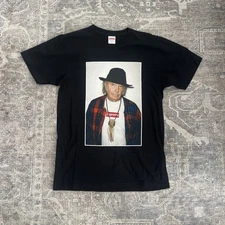 SUPREME X NEIL YOUNG PORTRAIT TEE BLACK T-SHIRT M BOGO SS15 RARE Medium Box Logo