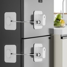 Refrigerator Lock with Keys 2 Pack, Fridge Locks for Kids White 2pcs