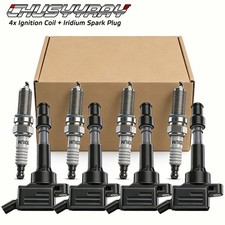 UF816 Set of 4 Ignition Coil Packs Spark Plugs Compatible for 2016-2021 Hyundai