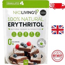 100% Natural Erythritol Sweetener 1kg Zero Sugar Alternative Baking Granules