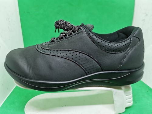 SAS Womens Size 10.5W Walk Easy Charcoal Nubuck Gray Suede Leather Comfort Shoes - Picture 3 of 24