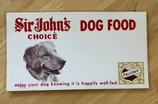 Falstaff Beer Shelf Label Sir John’s Dog Food Vintage NOS