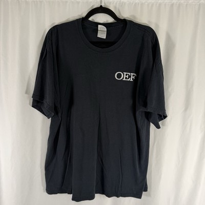 Vintage OEF Operation Enduring Freedom Shirt Men's XL Black Short Sleeve