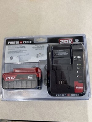 PORTER-CABLE 20V MAX Rapid Charger w/ 4.0Ah Lithium-Ion Battery PCC692L