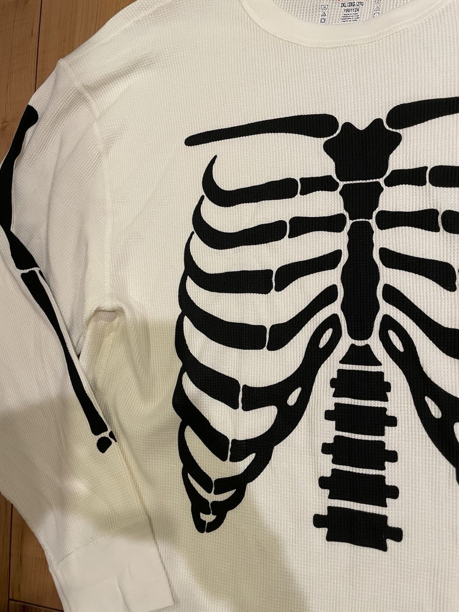 New! Supreme Hanes Bones Thermal Crew (1 Pack) White, Size 2XL