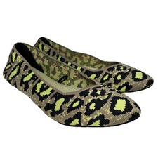 Skechers Women's Cleo Claw Some Slip On Comfort Flats 44886 Leopard Neon Size 6