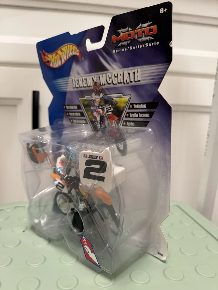 2003 Hot Wheels Moto Jeremy McGrath #2 Dirtbike Toy Motocross Figure MX Rare New - Image 3 of 4